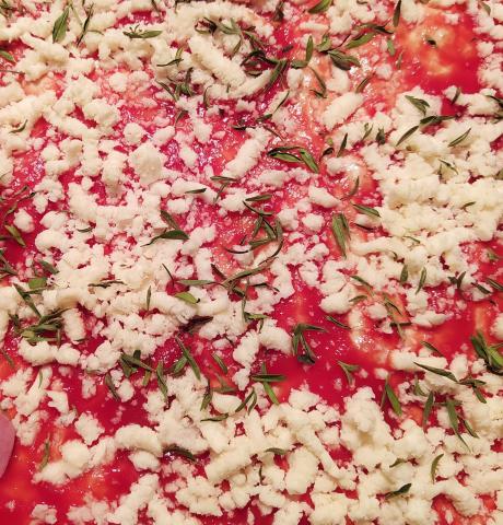 pizza con santoreggia
